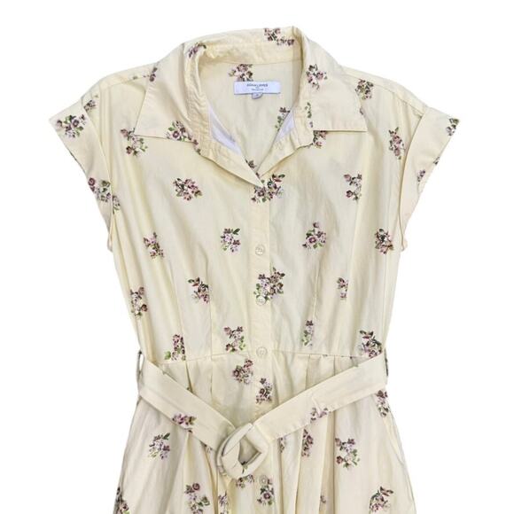 Adam Lippes x RTR Belted Poplin Shirt Dress in Yellow, Size US 2 - Picture 7 of 10